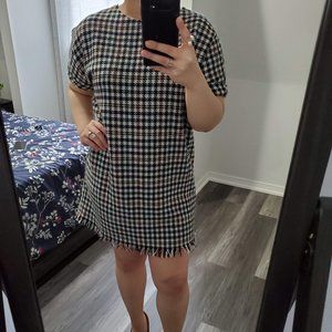 Zara Wool Blend Patterned Dress